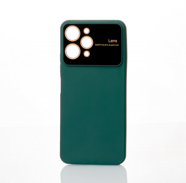 Силиконовый чехол CAMERA PROTECTION для Xiaomi Redmi 12 темно-зеленый