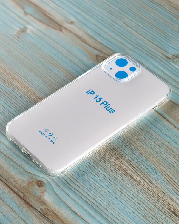 Силиконовый чехол CRYSTAL CASE для iPhone 15 Plus прозрачный