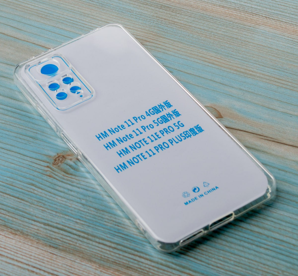 Силиконовый чехол CRYSTAL CASE для Xiaomi Redmi Note 12 Pro/Note 11 Pro прозрачный
