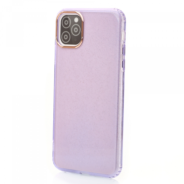 Силиконовый чехол DARK GLITTER для iPhone 11 Pro Max фиолетовый