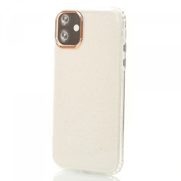 Силиконовый чехол DARK GLITTER для iPhone 12 / iPhone 12 Pro прозрачный
