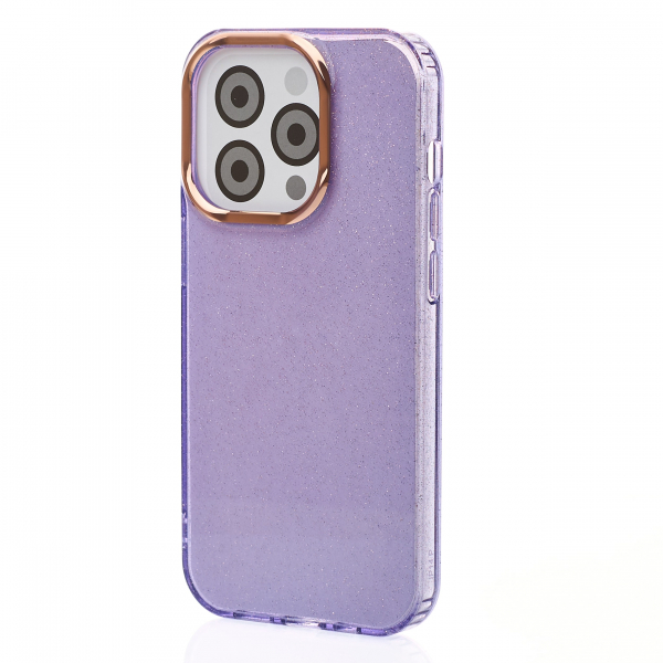 Силиконовый чехол DARK GLITTER для iPhone 12 Pro Max фиолетовый