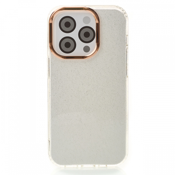 Силиконовый чехол DARK GLITTER для iPhone 13 Pro прозрачный