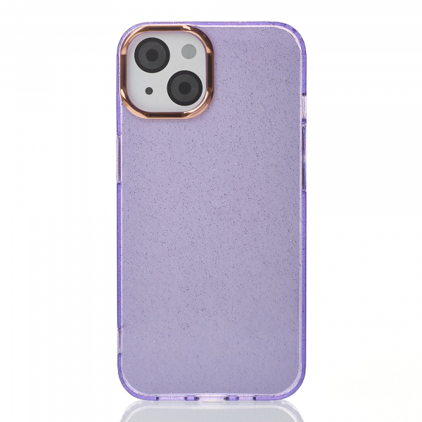 Силиконовый чехол DARK GLITTER для iPhone 14 фиолетовый