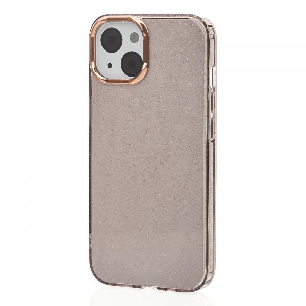 Силиконовый чехол DARK GLITTER для iPhone 15 Plus черный