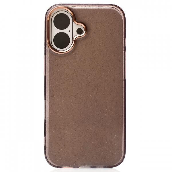 Силиконовый чехол DARK GLITTER для iPhone 16 черный