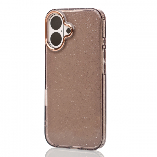 Силиконовый чехол DARK GLITTER для iPhone 16 Plus черный