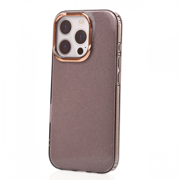 Силиконовый чехол DARK GLITTER для iPhone 16 Pro Max черный