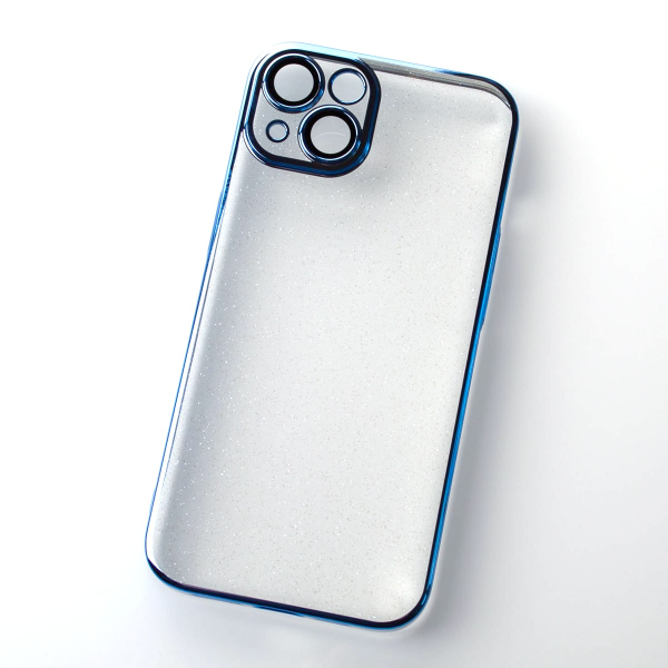Пластиковый чехол GLITTER для iPhone 13 синий
