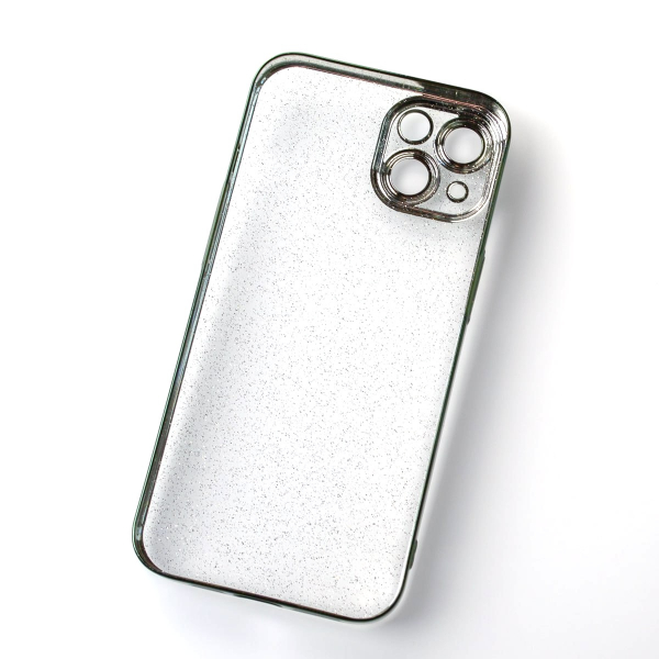 Пластиковый чехол GLITTER для iPhone 13 зеленый