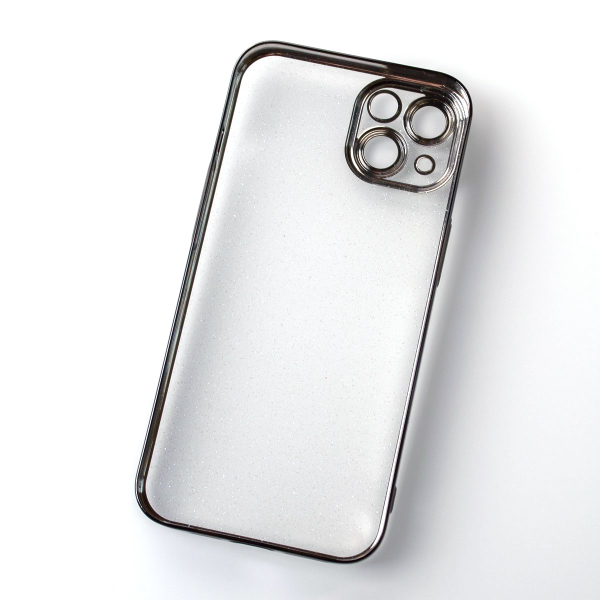 Пластиковый чехол GLITTER для iPhone 14 черный