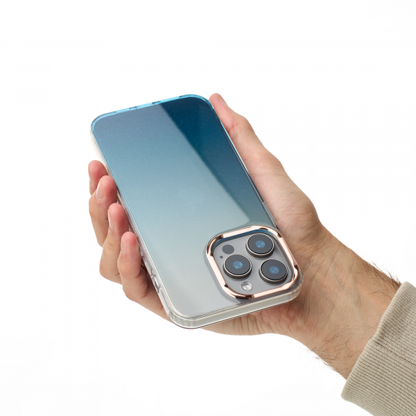 Силиконовый чехол GRADIENT для iPhone 13 Pro Max синий