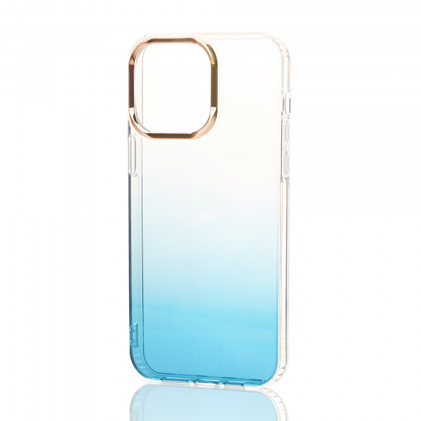 Силиконовый чехол GRADIENT для iPhone 13 Pro Max синий