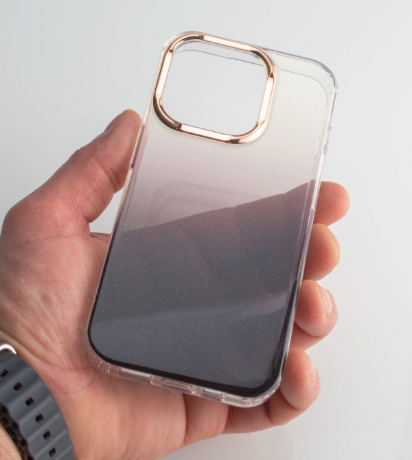 Силиконовый чехол GRADIENT для iPhone 14 Pro Max черный