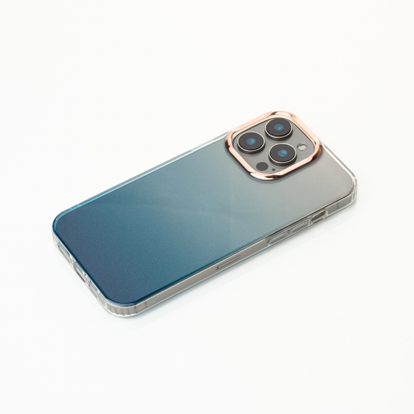 Силиконовый чехол GRADIENT для iPhone 15 Pro Max синий