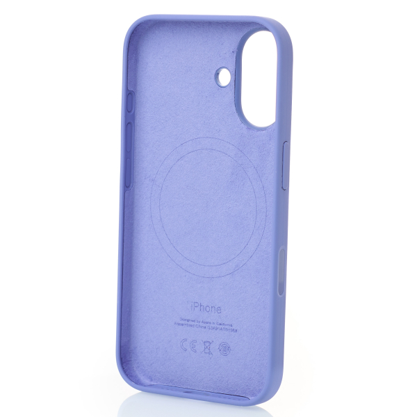 Силиконовый чехол Lux Colors с поддержкой MagSafe для iPhone 16 (AI) Periwinkle