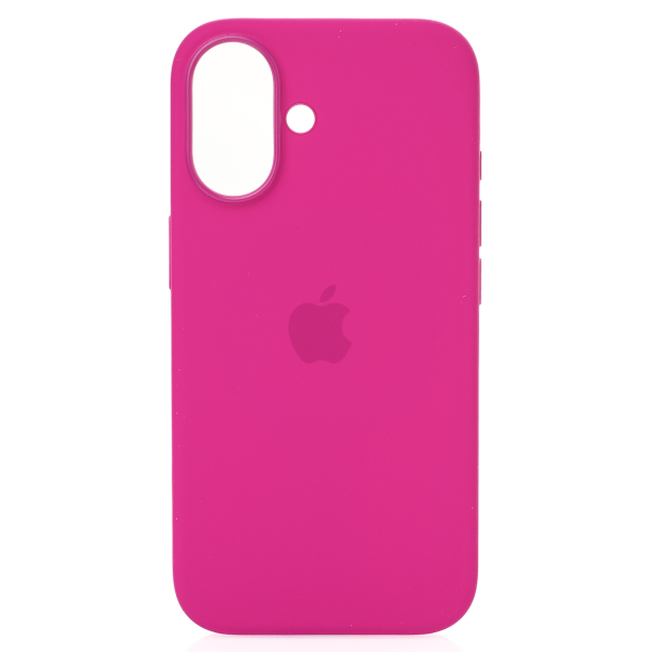 Силиконовый чехол Lux Colors с поддержкой MagSafe для iPhone 16 (AI) Fuchsia