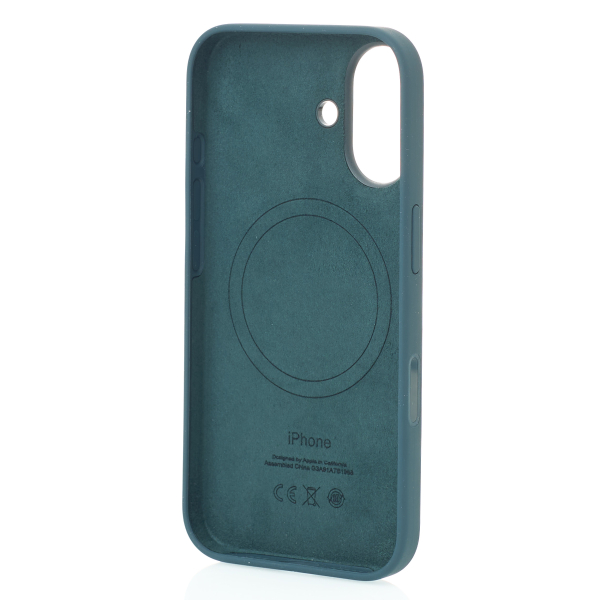 Силиконовый чехол Lux Colors с поддержкой MagSafe для iPhone 16 (AI) Lake Green