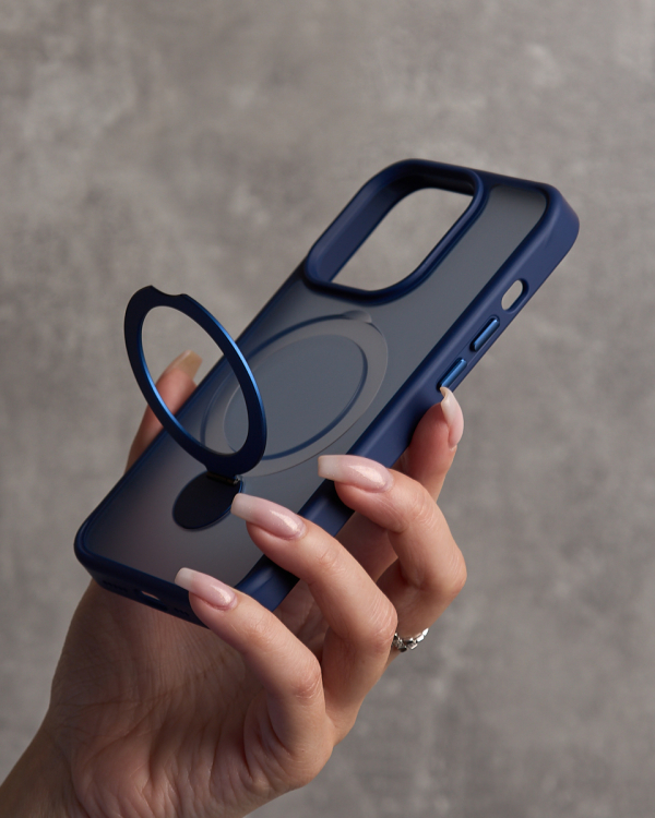 Силиконовый чехол MagSafe 360 для iPhone 11 Pro темно-синий