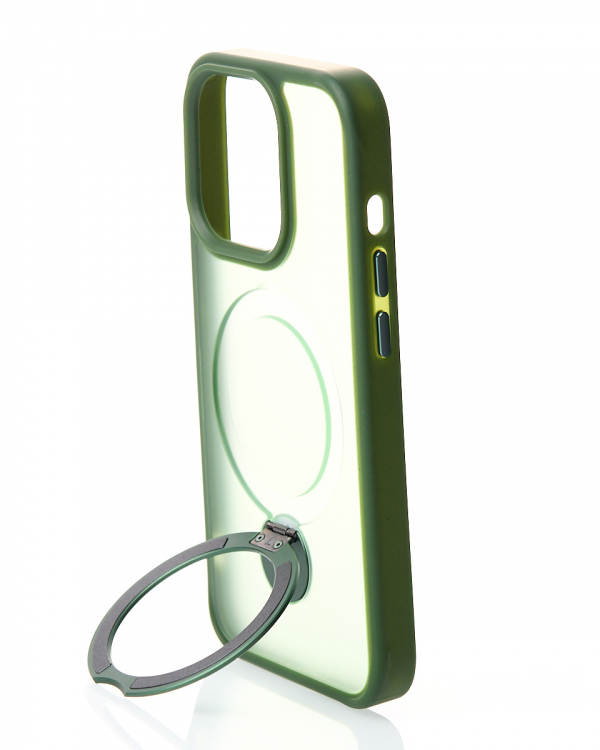 Силиконовый чехол MagSafe 360 для iPhone 11 темно-зеленый