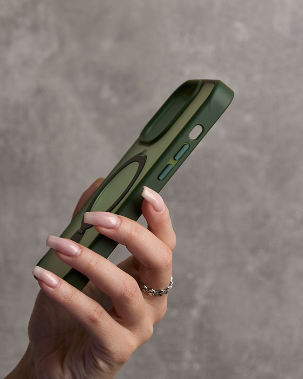 Силиконовый чехол MagSafe 360 для iPhone 11 темно-зеленый