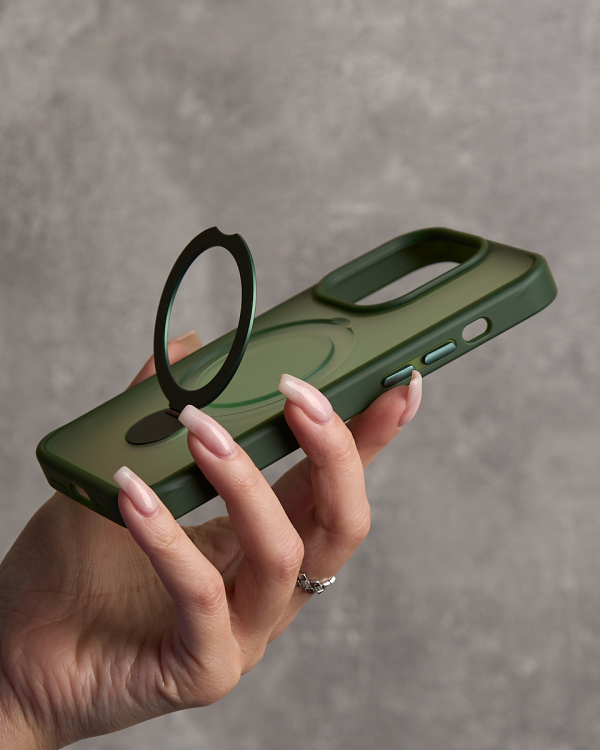 Силиконовый чехол MagSafe 360 для iPhone 11 темно-зеленый