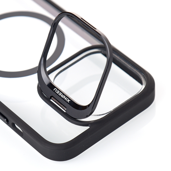 Силиконовый чехол MagSafe CAMERA GLASS PROTECTION для iPhone 15 Pro Max черный