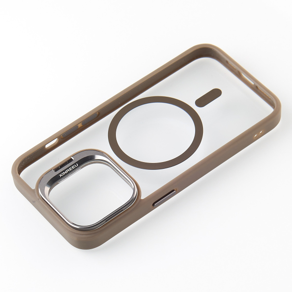 Силиконовый чехол MagSafe CAMERA GLASS PROTECTION для iPhone 13 серый