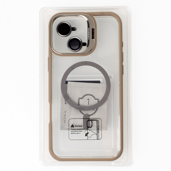 Силиконовый чехол MagSafe CAMERA GLASS PROTECTION для iPhone 16 Plus серый