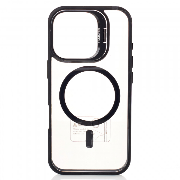 Силиконовый чехол MagSafe CAMERA GLASS PROTECTION для iPhone 16 Pro Max черный