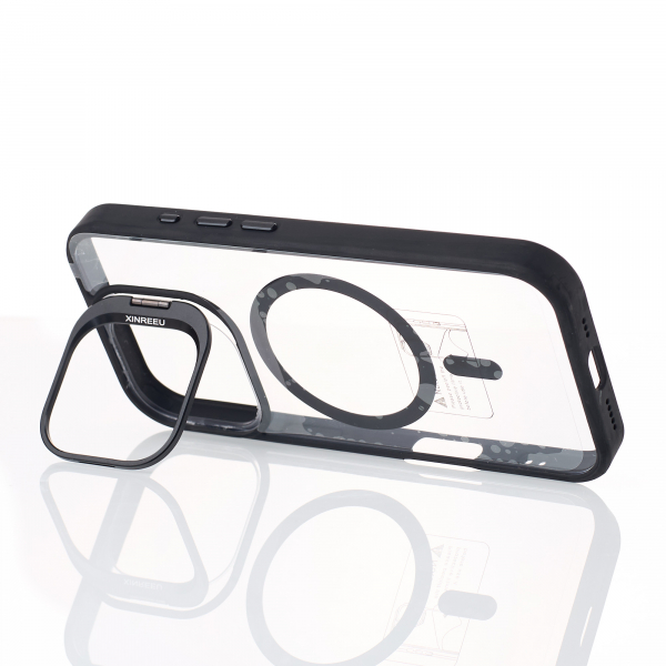 Силиконовый чехол MagSafe CAMERA GLASS PROTECTION для iPhone 16 Pro Max черный