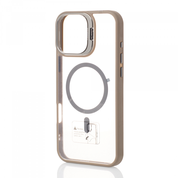 Силиконовый чехол MagSafe CAMERA GLASS PROTECTION для iPhone 16 Pro Max серый