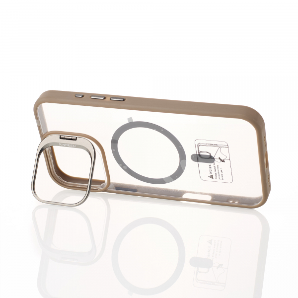 Силиконовый чехол MagSafe CAMERA GLASS PROTECTION для iPhone 16 Pro Max серый
