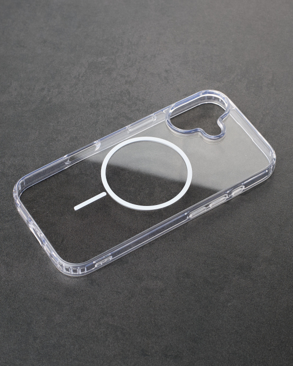 Силиконовый чехол MagSafe CLEAR для iPhone 17 Прозрачный