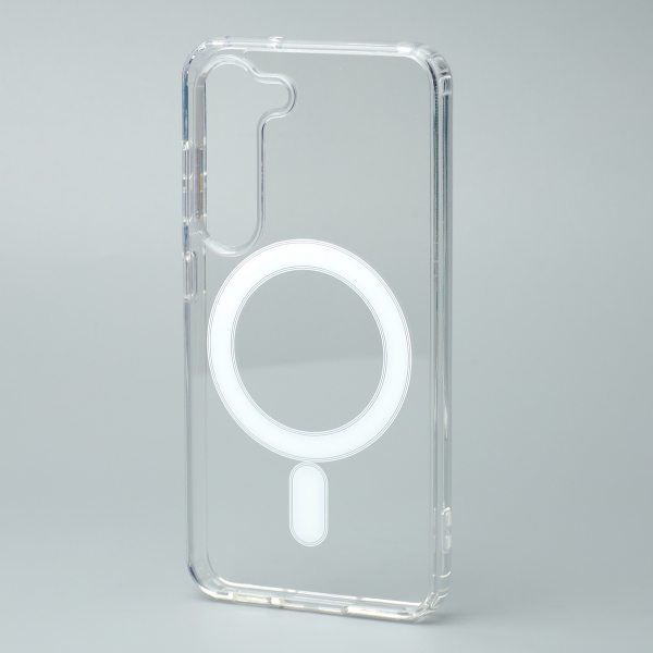 Силиконовый чехол MagSafe CLEAR для Samsung S23 прозрачный