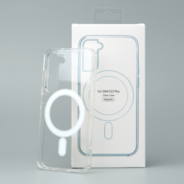 Силиконовый чехол MagSafe CLEAR для Samsung S23 Plus Прозрачный