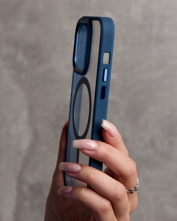 Силиконовый чехол MagSafe COLORS для iPhone 13 Pro синий