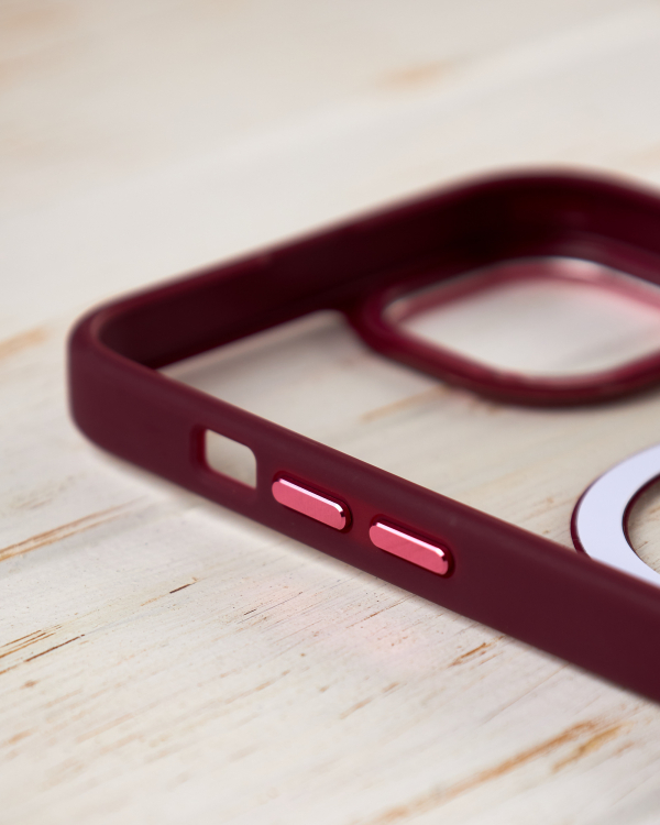Силиконовый чехол MagSafe COLORS для iPhone 14 бордовый