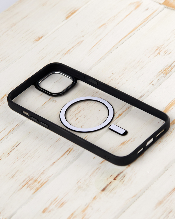 Силиконовый чехол MagSafe COLORS для iPhone 14 черный