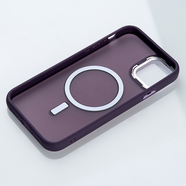 Силиконовый чехол MagSafe MATTE для iPhone 12 Pro темно-фиолетовый