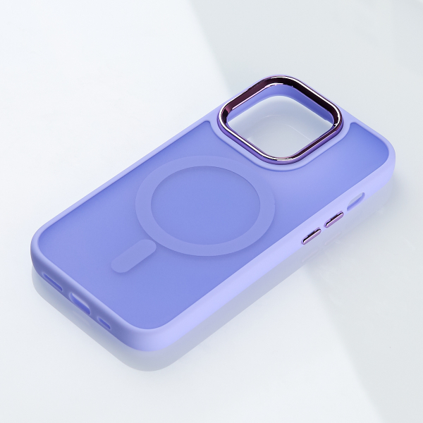 Силиконовый чехол MagSafe MATTE для iPhone 15 Pro Max фиалковый
