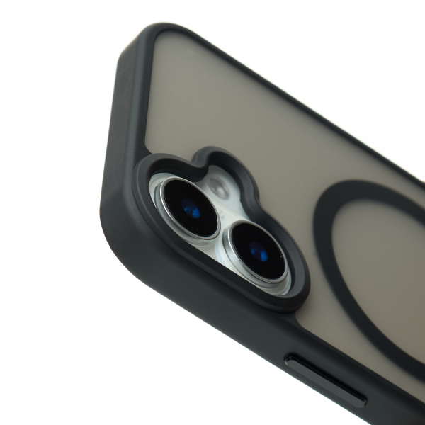 Силиконовый чехол MagSafe MATTE для iPhone 16 черный
