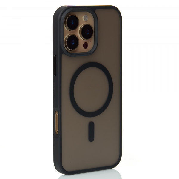 Силиконовый чехол MagSafe MATTE для iPhone 16 Pro черный