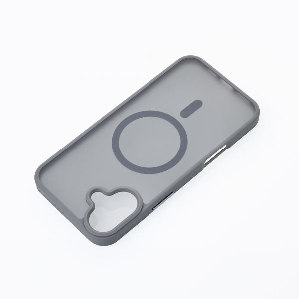 Силиконовый чехол MagSafe MATTE для iPhone 16 серый