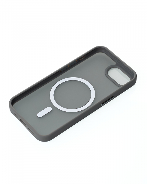 Силиконовый чехол MATTE с поддержкой MagSafe для iPhone 16E titanium black