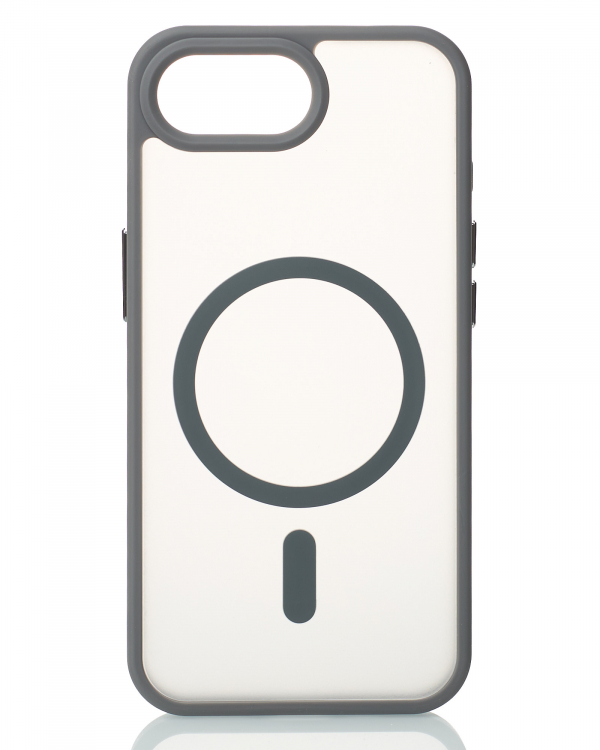 Силиконовый чехол MATTE с поддержкой MagSafe для iPhone 16E titanium black