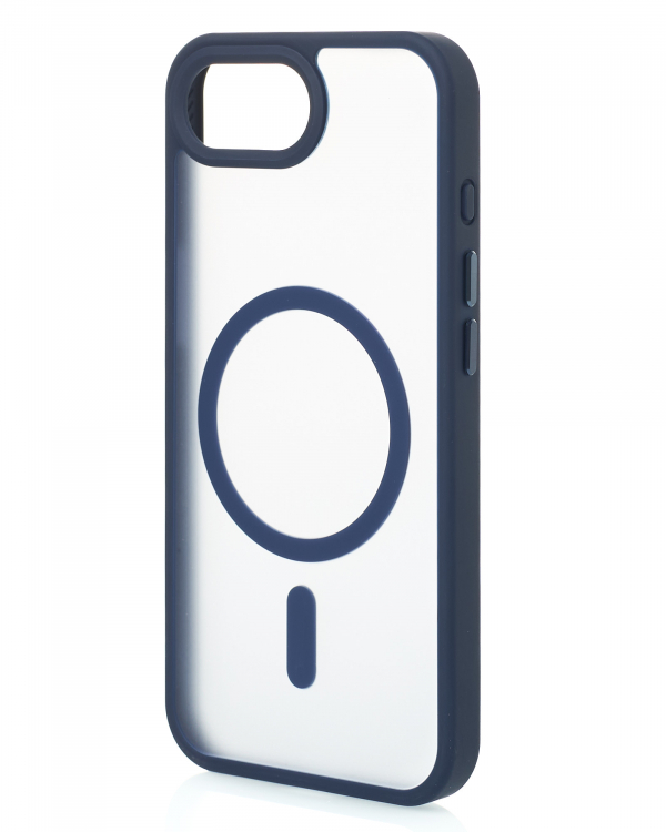 Силиконовый чехол MATTE с поддержкой MagSafe для iPhone 16E dark blue