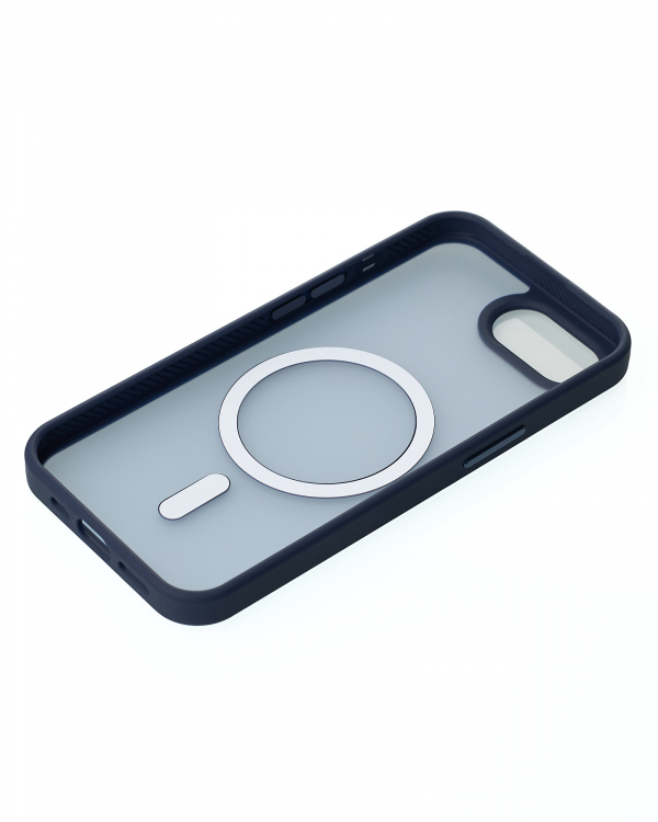 Силиконовый чехол MATTE с поддержкой MagSafe для iPhone 16E dark blue