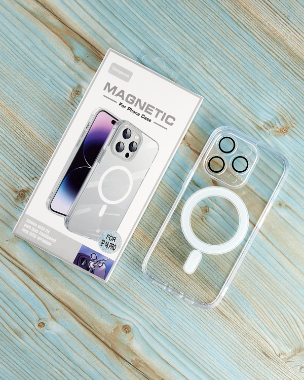 Силиконовый чехол SHADE PHONE с поддержкой MagSafe для iPhone 14 Pro прозрачный