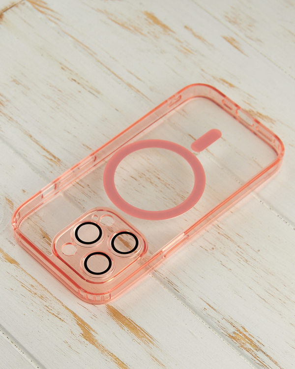 Силиконовый чехол SHADE PHONE с поддержкой MagSafe для iPhone 14 Pro розовый